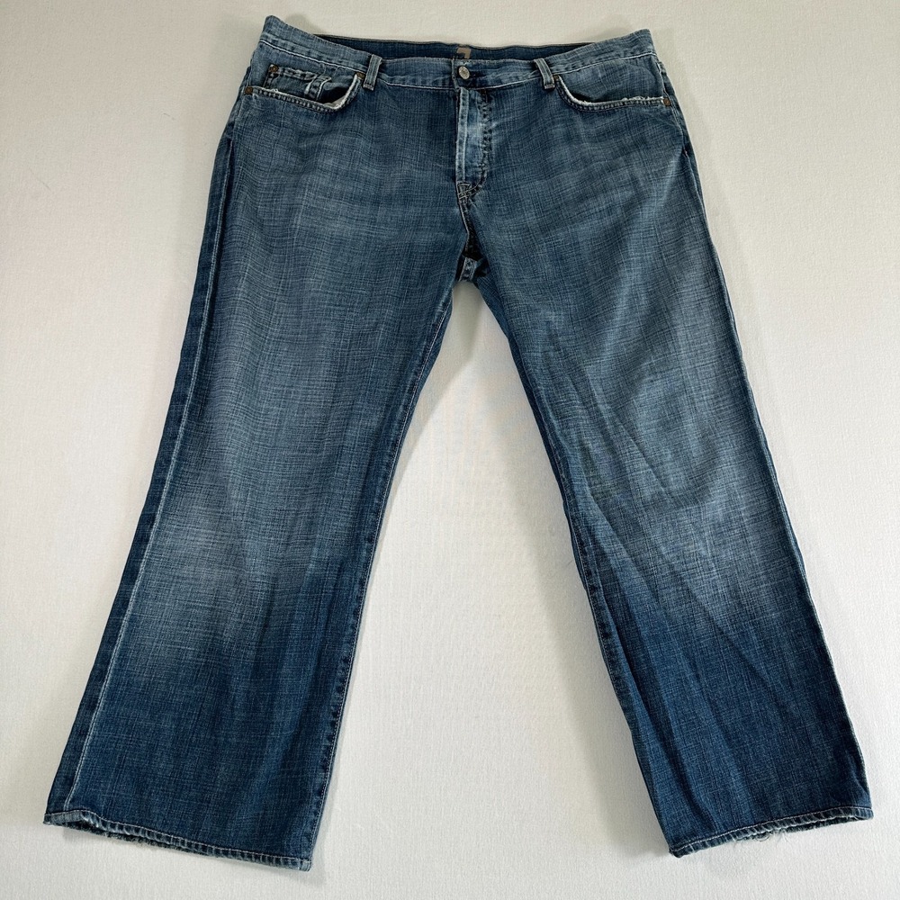 7 For All Mankind Jeans Mens 40x28 Relaxed Fit Made In USA Button Fly